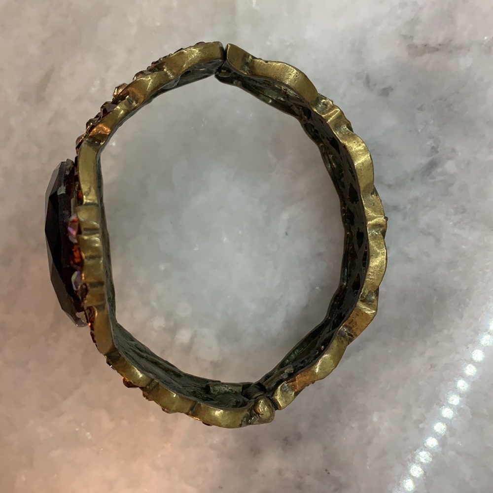 Amber Rhinestone Bangle - Picture 4 of 8